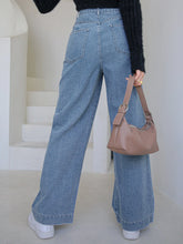 DAZY High Waist Slant Pocket Wide Leg Jeans